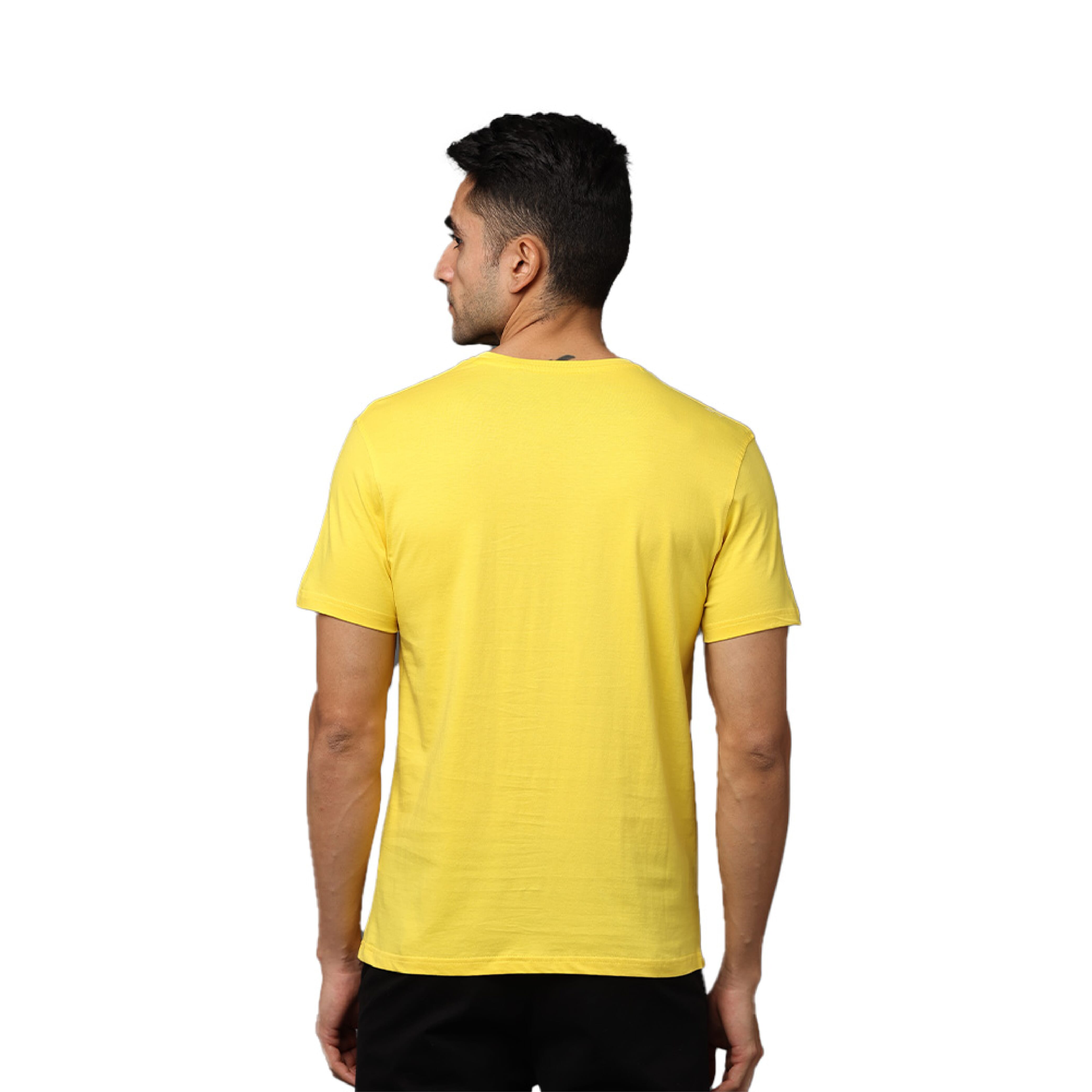 Men's Round Neck A1 T- Shirt - Yellow
